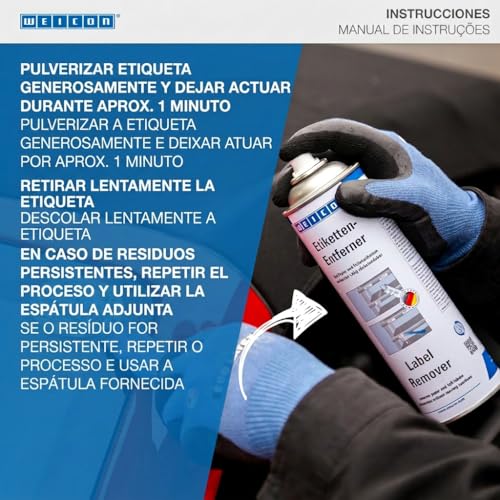 Miniatura 4 de Weicon Spray Quita-Etiquetas 500 Ml Incluye Espátula Especial Para Un Trabajo Eficaz Transparente