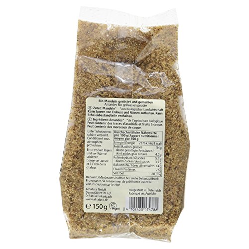 Alnatura Bio Mandeln, geröstet und gemahlen, 150g