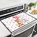 Entornuest Heart-Shaped Dog Paw Dog Stove Top Covers for Electric and Glass Stoves, All in One Protector Mat Prevents Scratches Spills and Dust Non Skid Bottom