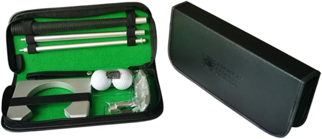 2 Sets Golf Rack Mug with Putter Toolkit Putter Cup Practice Putter Golf Putting Mat Golfing