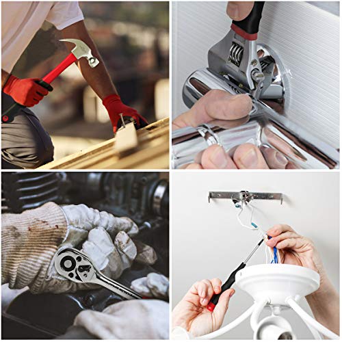 Excited Work 128 Piece Tool Set-General Household Hand Tool Kit, Auto Repair Tool Set, With Plastic Toolbox Storage Case For Men And Women #TOP4