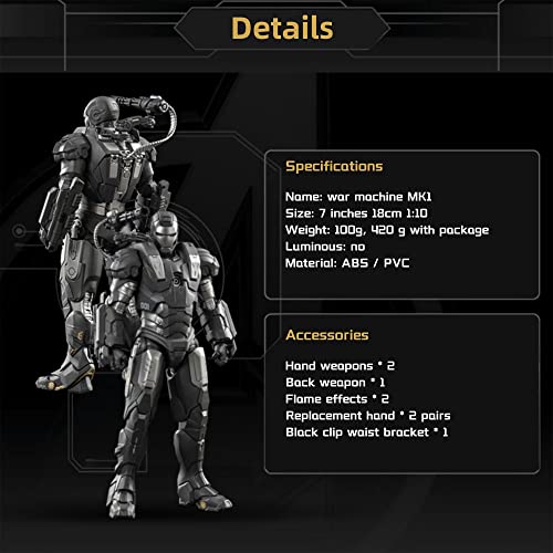 Ovonni 7 Inch War Machine Mark 1 Collectible Action Figure Exquisite Painting 20 Joints Movable Model (1/10 Scale) #TOP1