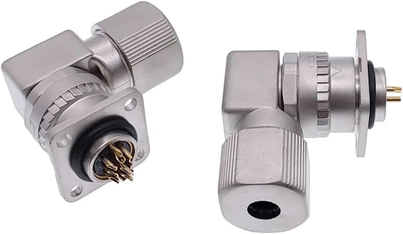 DB15 Data Cable Connector VGA Panel Mounting D Type 3 Rows 15pin Port Socket Female Male Adapter DP15 1Pcs(Angle 2Pin)