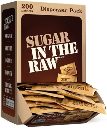 Sugar In The Raw, Turbinado Cane Sugar Packets, 200 Ct
