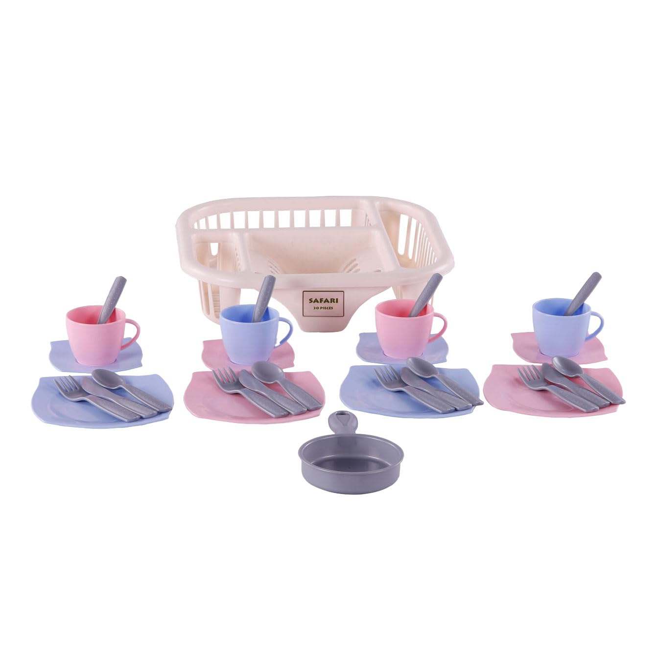 Cavallino Tableware with Dishwashing rack Pink, 30 pcs.