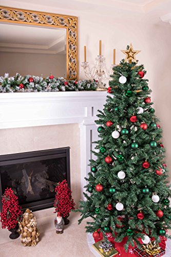Clever Creations Christmas 8 Inch Tree Topper Flat Star Decoration, Glitter Treetop Holiday Home Décor, Gold #TOP4