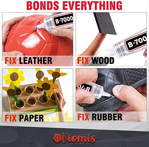 Flexible and Strong B7000 Glue - 25ml (2 Pack) - Multi-Purpose Adhesive for Crafts, Jewelry, and Repairs