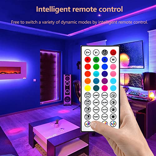 Led Lights For Bedroom 50Ft Led Strip Lights (2 Rolls Of 25Ft), Smart Light Strips Bluetooth With App Control Remote, Music Sync Color Changing Dimmable 5050 Rgb Lights For Bedroom Living Room Party #TOP2