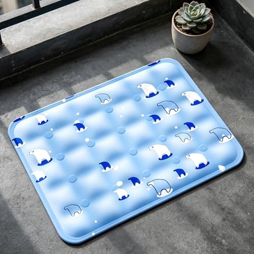 Manta de enfriamiento plegable para mascotas contra el calor alfombra lavable 4