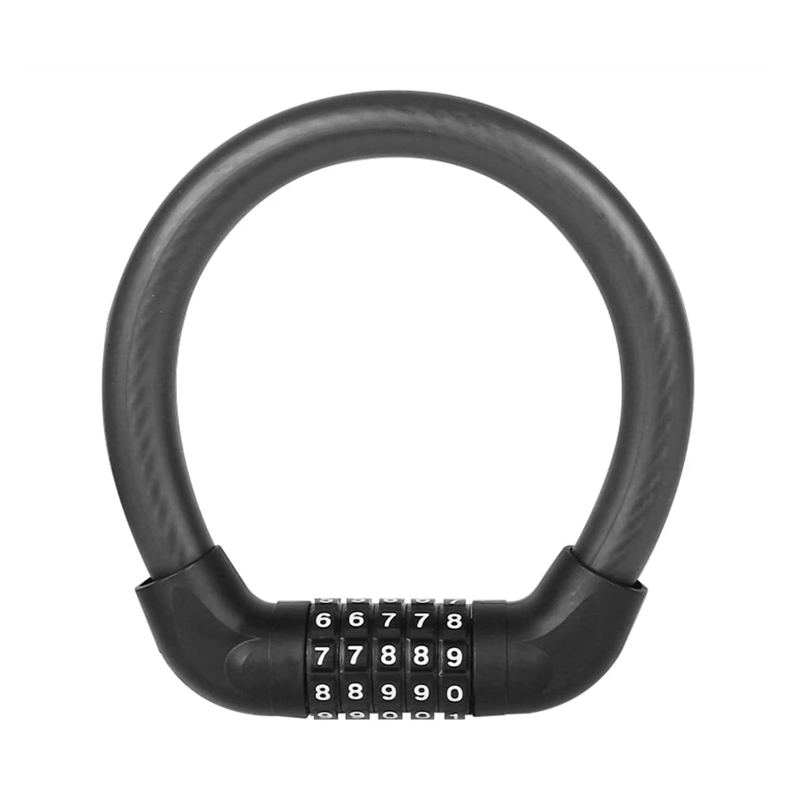 Ycenjepsaz Black 5-Digit Combination Bike Lock - Heavy-Duty Universal Bicycle Lock For Mountain Bike/Scooter/&Motorcycles - Anti-Theft Protection(Black)