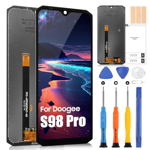 ARSSLY LCD Display para Doogee S98 / S98 Pro LCD Pantalla para Doogee S98 Pro Digitizer Touch Screen Assembly con Kit Herramientas Reparación (6,3', Negro)