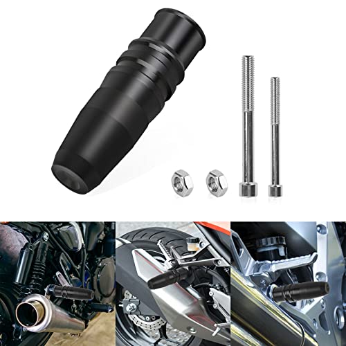 INKUDRI Universal Exhaust Crash Protector For FZ07 FZ09 MT01 MT03 Frame Slider Grom CBR600RR Ninja 400 650 1000 Z650 ZX6R Exhaust Slider GSXR 600 750 1000 MT03 CB929RR YZF R1 R3 S1000R R1200RS - Long