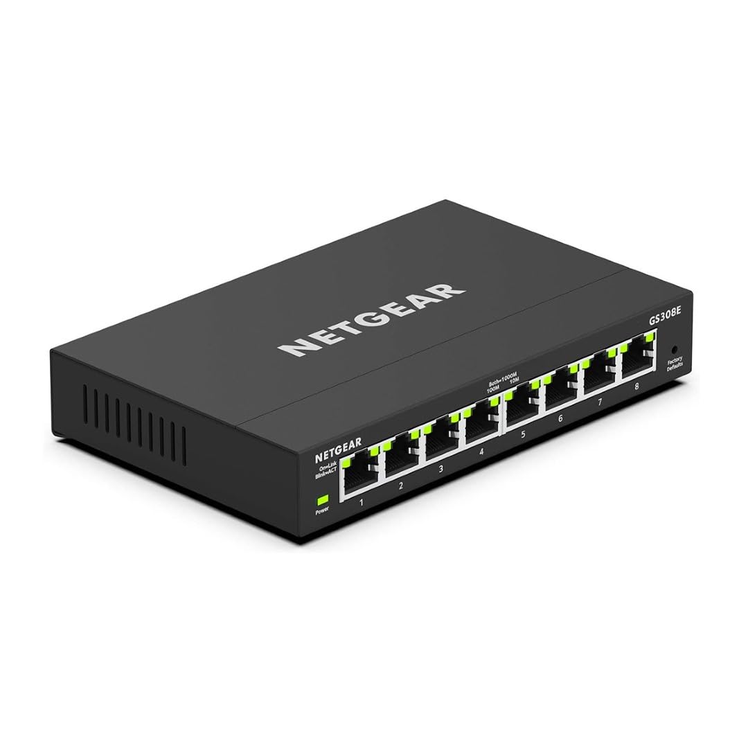 Managed Switch Plus von NETGEAR 8 Port Gigabit Ethernet für Geschäftsanwender in der Remote-Work-Environment
|NETGEAR Ma