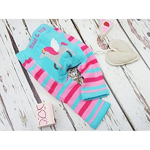 Meia Calça Legging Infantil Unicórnio 1-2 anos, Blade and Rose, Rosa
