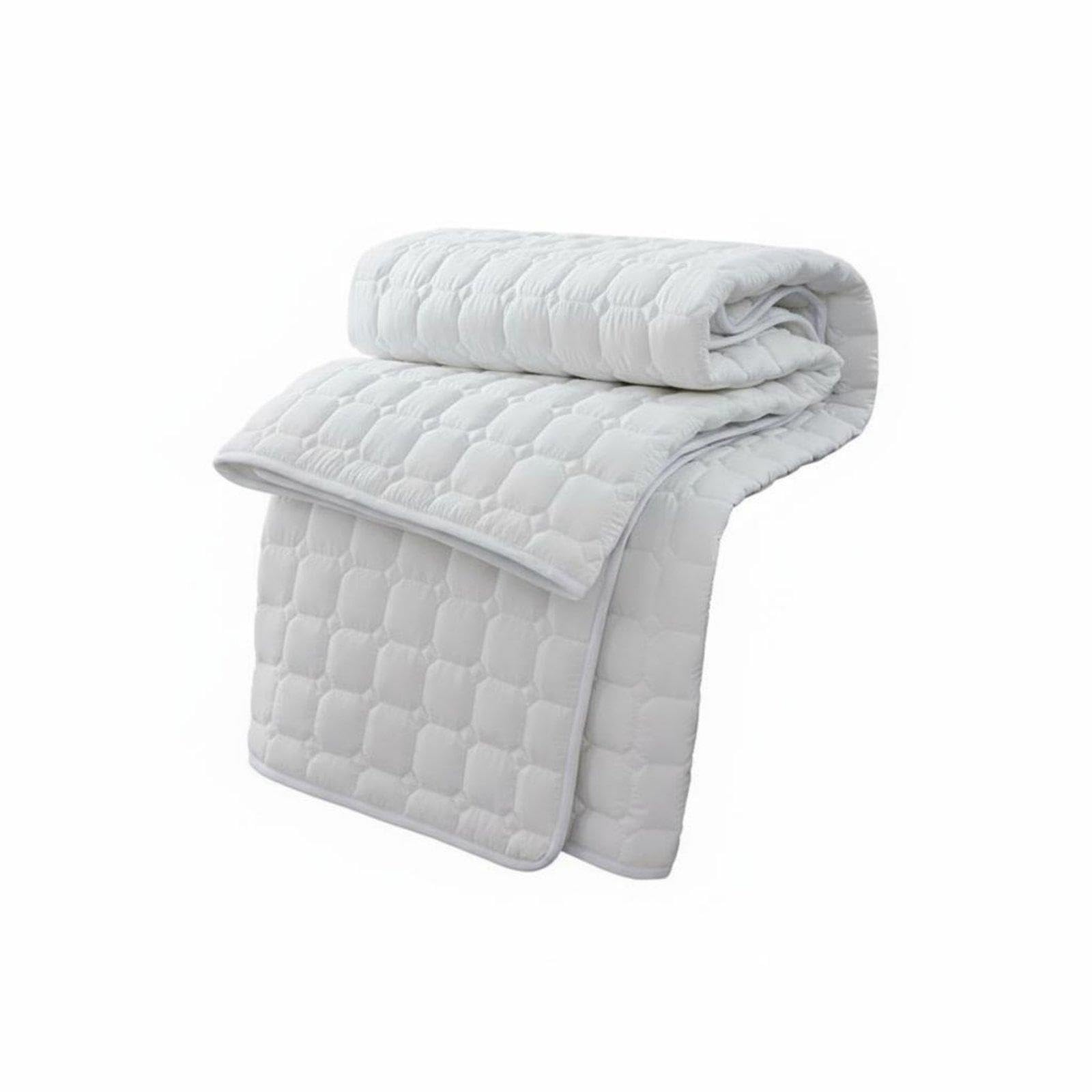 Urijx™ Quilted Mattress Protector Breathable Quilted Mattress Pad Skin Friendly Padded Bed Topper for Hotel, Guesthouse, Dorm Room 135X200Cm 200G Medium Home & Garden-picture-11