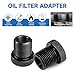 Ongfuwu 2PCS Oil Filter Adapter, 1/2x28 to 3/4x16 Vehicle Thread Adapter with Rubber Washer, Metal Automotive Thread Protector Replacement, Car Accessories for SUV Truck (3/4x16)