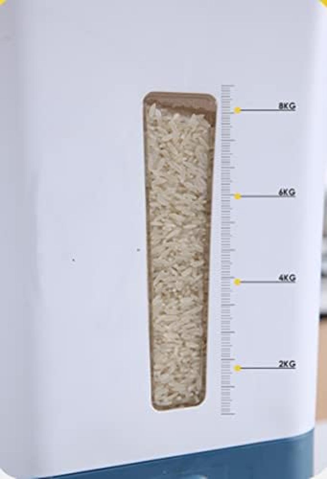 Stylish rice container, rice bucket, storage container, rice storage tank, food storage tank, rice storage container, rice box, large capacity 12kg, automatic measuring storage, storage container, me