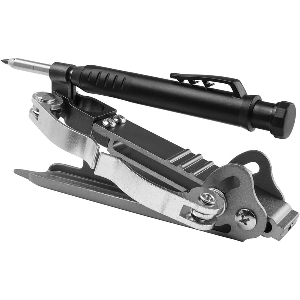 Jnchdghwa As Shown Deep Hole Puncher Multifunction Scribing Tool, Pencil Woodworking Scribe Gauge Scriber Line Maker Measuring Tool
