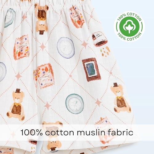Image of The Boo Boo Club Kid'S 100% Muslin Organic Cotton Printed Button Shirt and Short Set | Half Sleeve Shirt | Summerwear Set | Kids Cothing Wear Set