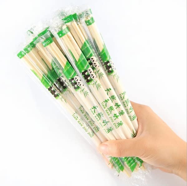 RIANZ Disposable/One time Use Bamboo Wooden Chopsticks (Pack of 20 Pairs)