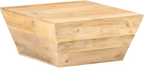 Miniatura 58 de Mesa auxiliar redonda de madera, mesa auxiliar de madera de acacia maciza, mesa auxiliar para sala de estar, hogar, oficina, 25.6 x 25.6 x 12.2