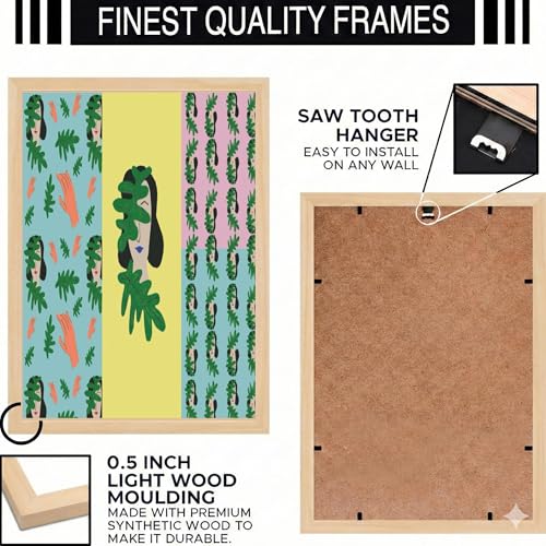 Image of BLINKART Andi Warhole Aesthetic Modern Art Walls With Frame | Natural Wood Texture | Living Room Bedroom Office Wall Decoration | Poster Home Decor Frames Wall Bedroom | 12x8 Inches (D488)