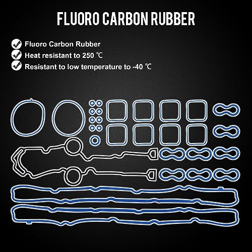 Image of vks Full Cylinder Gasket Set with Kit Head Bolts HS26423PT TCS46169 ES72200 for Dodge Challenger Charger Durango Ram 1500 2500 3500 Grand Cherokee 5.7 L V8