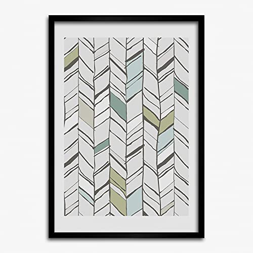 Cadre en bois décoratif Tulup 50x70 cm avec moulure motif chevrons