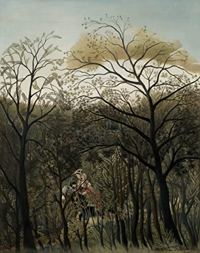 Tableau Rendez vous en forêt Henri Rousseau poster art décoration chambre 60x90cm