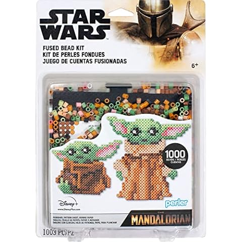 Perler 80-63090 The Mandalorian Baby Yoda Star Wars Fuse Bead Blister Kit, 1000pcs Cover