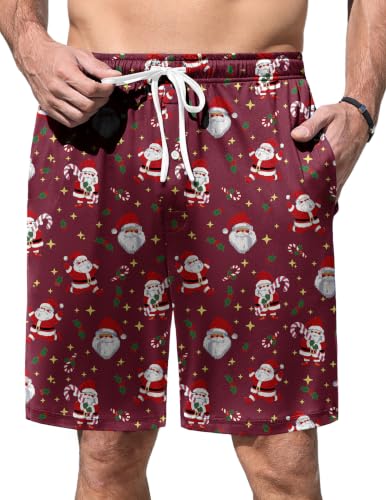 Image of Ekouaer Men's Pajama Shorts Soft Sleepwear Bottoms Pj Shorts with Pocket