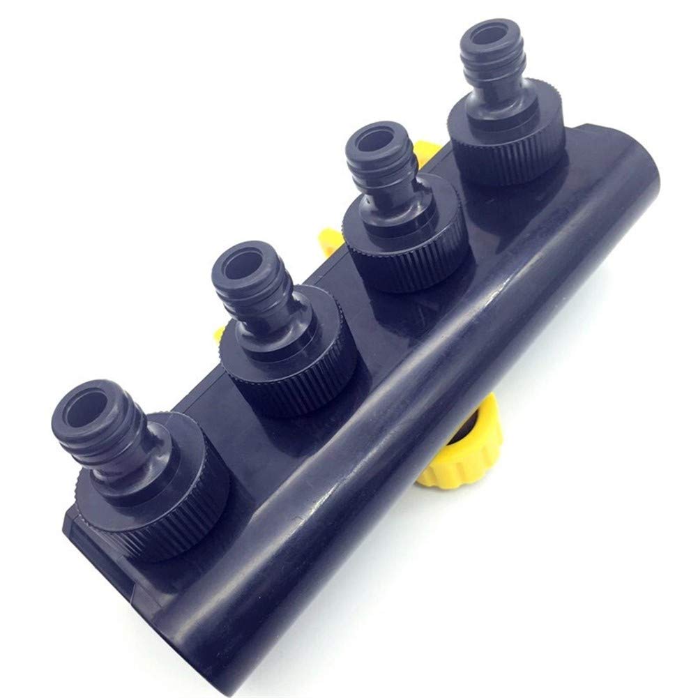 Conector de Agua de riego Agrícola Grifo de 4 vías 3/4 1 PCS Dispositivo de conexión de riego Manguera de jardín Divisor de tubería Goteo de plástico (Diámetro : 3/4'') (Onecolor 3/4'')