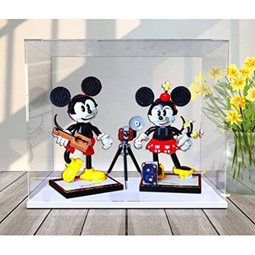 YCKJKJZG Acryl-Vitrine for Lego 43179 Mickey and Minnie Toy Model,Dustproof Vitrine aus Acryl for Models Collectables,Acrylic Clear Cover Dust Cabinet for Action Figures Toys Cover