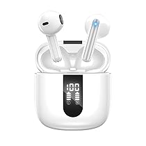 JBES Cuffie Bluetooth, Auricolari Bluetooth 5.4 In Ear Stereo con 4 Microfono ENC, 60 Ore Cuffiette Wireless Cancellazione Rumore, IP5 Auricolare per iPhone e Androide, Earbuds (Bianca)