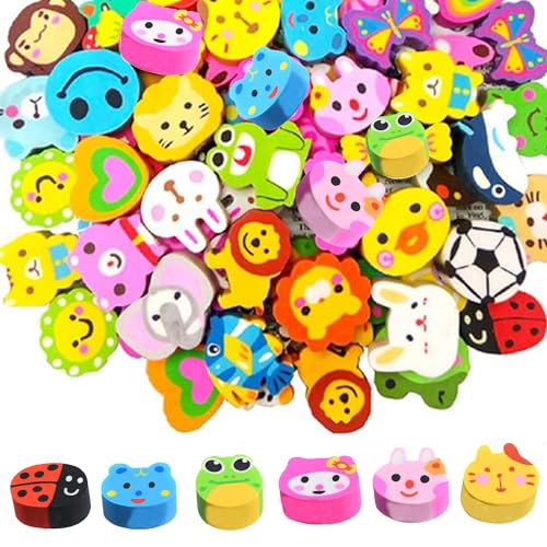 Set di 30 gomme da cancellare divertenti animali per dolci forniture per ufficio, gomme colorate per matita, regali di...