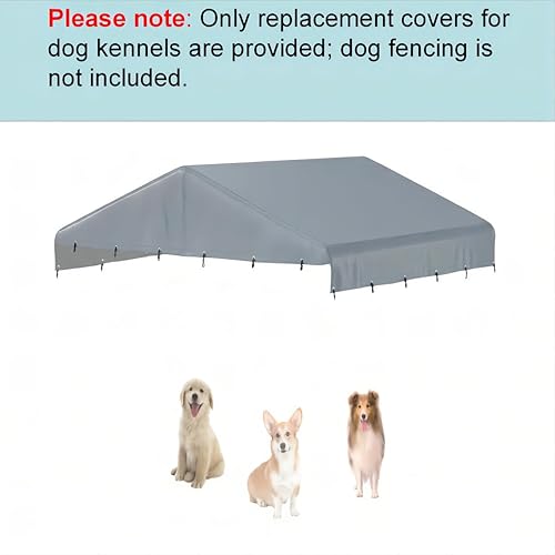 Miniatura 2 de Cubierta para perrera para perros al aire libre, 10 pies de ancho x 10 pies de largo, cubierta de repuesto hecha de tela Oxford impermeable 600D,