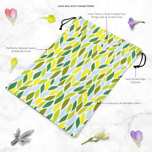 Image of ArtzFolio Leaf Art D6 | Reusable Sack Bag | Bag for Gym, Storage, Vegetable & Travel