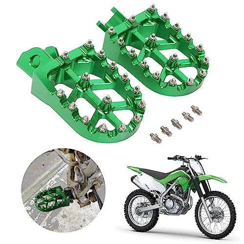 Image of Motorcycle Foot Pegs Footpeg Foot Rest Pedal CNC for KLX230 KLX230R KLX230S 2020-2023 KLX150L 2014-2021 KLX150BF 2017 Green