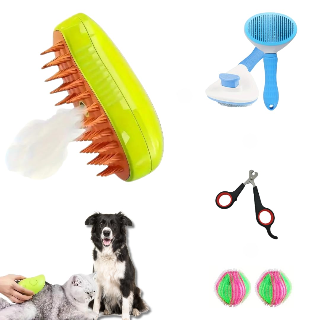 Peine vapor gatos,cepillo vapor para gatos,cepillo vapor perro,cepillo vapor gato,peine para gatos y perros,cepillo vapor mascotas,peine para gatos con vapor - PACK AHORRO DE ACCESORIOS PELOS MASCOTAS