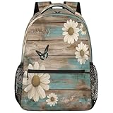 fifbird Mochila unisex grande con compartimento para laptop, para adultos, para el trabajo, viajes y escuela, mochila escolar, Madera rústica, Talla única