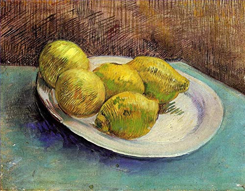 Toile Vincent van Gogh Nature morte avec des citrons fait main pour vibrer au rythme de l'art