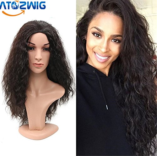 ATOZWIG Top Quality Fiber Curly Wigs half wig 3 Color Heat Resistant Synthetic Hair Wigs African American Wig For Black Women