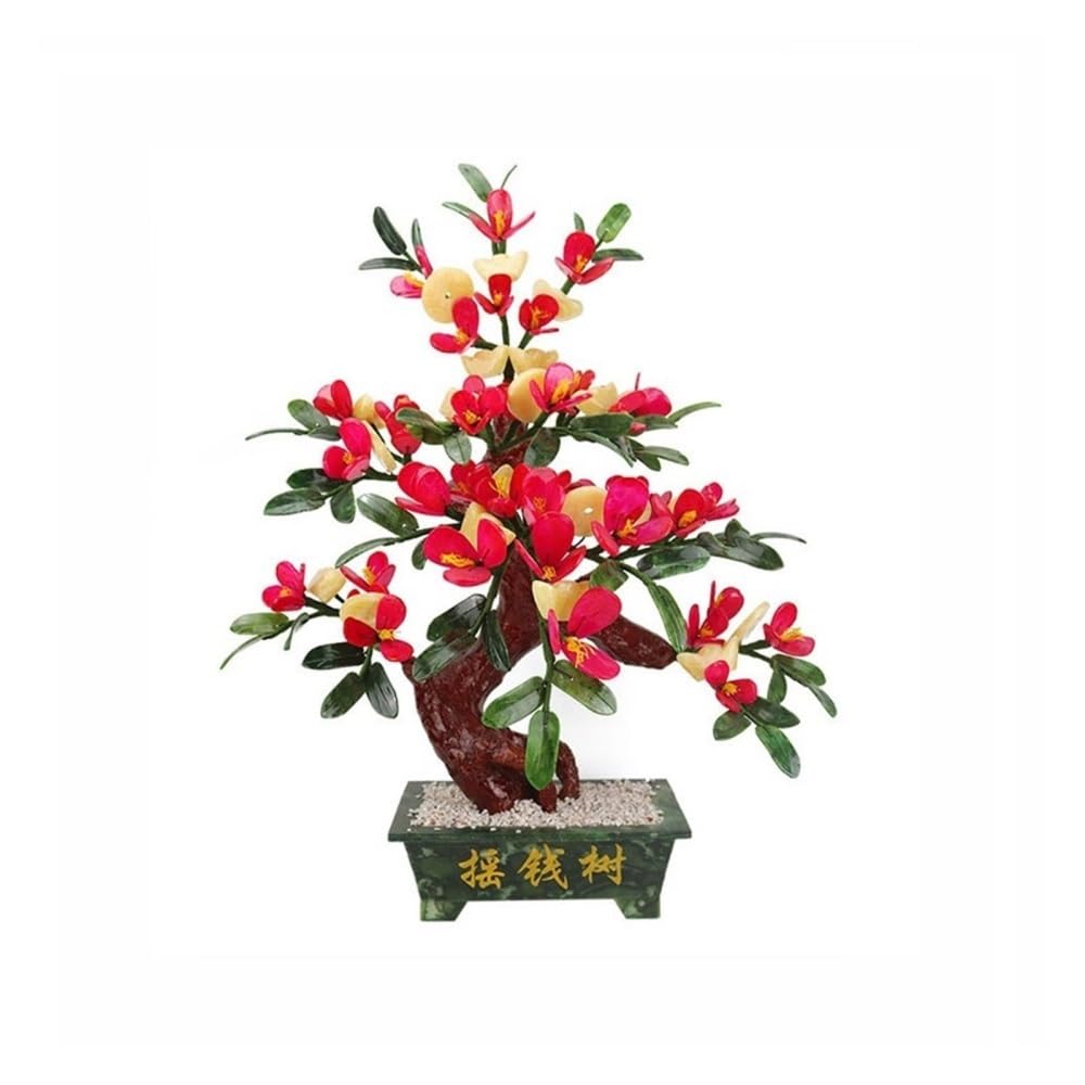 CHENGAIJIAN Artificial Bonsai Tree, Artificial House Plants Decoration Jade bonsai Chinese ornament for Balcony Garden(S)