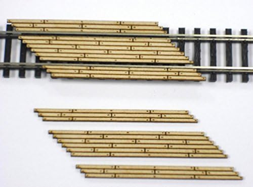 N Scale Laser Cut Double Lane Timber Left Angled Grade Crossing 2 Pack