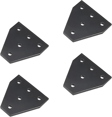 Miniatura 4 de Aicosineg Placa de unión exterior de aleación de aluminio en forma de T de 2.36 x 2.36 x 0.16 pulgadas (largo x ancho x alto) con herrajes de