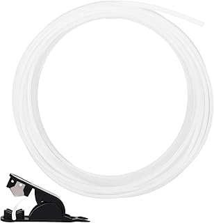 PTFE Schlauch 10m, Teflonschlauch mit Cutter 4mm x 2,5mm,PTFE Tube 3D Drucker Zubehör,für 1,75 mm 3D Drucker Filament mit Creality K1/K1 Max/Ender 3 V3, Weiß