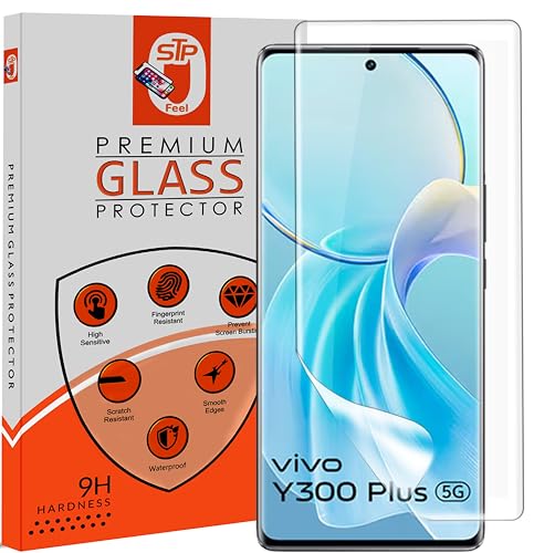 Image of STP FEEL 1 Pack Unbreakable Membrane Screen Protector Guard Compatible For Vivo Y300 Pro 5G / Y300 Plus 5G, 6.77 Inch | Hydrogel Membrane Ultra Smooth Touch with Finger Print Support