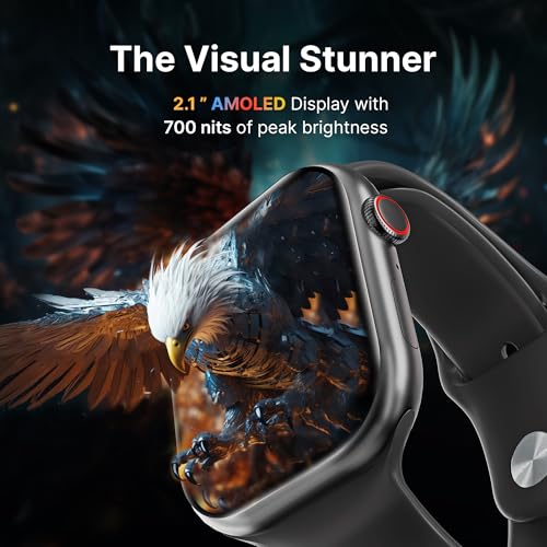 Image of CrossBeats Nexus 2.01 inch Super AMOLED Display Smart Watch with ChatGPT-Powered| Dynamic Island| 5.3 Bluetooth Calling Smartwatch| Always on| in-app GPS| 60 Hz Refresh Rate | AI Health Tracker -(Black)