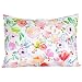 100% Organic Toddler Pillowcase by ADDISON BELLE - Fits Both 13"x18" and 14"x19" Pillows - Soft, Durable & Breathable (Watercolor Floral)