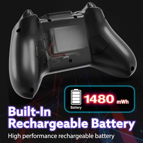 Image of Fosmon 2.4G Wireless Gaming Controller with Hall Effect Triggers For PC | Bluetooth Pro Controller with USB Dongle and Programmable Buttons for Switch 2 /1 /Lite /OLED /Windows PC /Steam Deck /Android /iOS